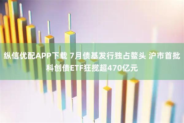 纵信优配APP下载 7月债基发行独占鳌头 沪市首批科创债ETF狂揽超470亿元